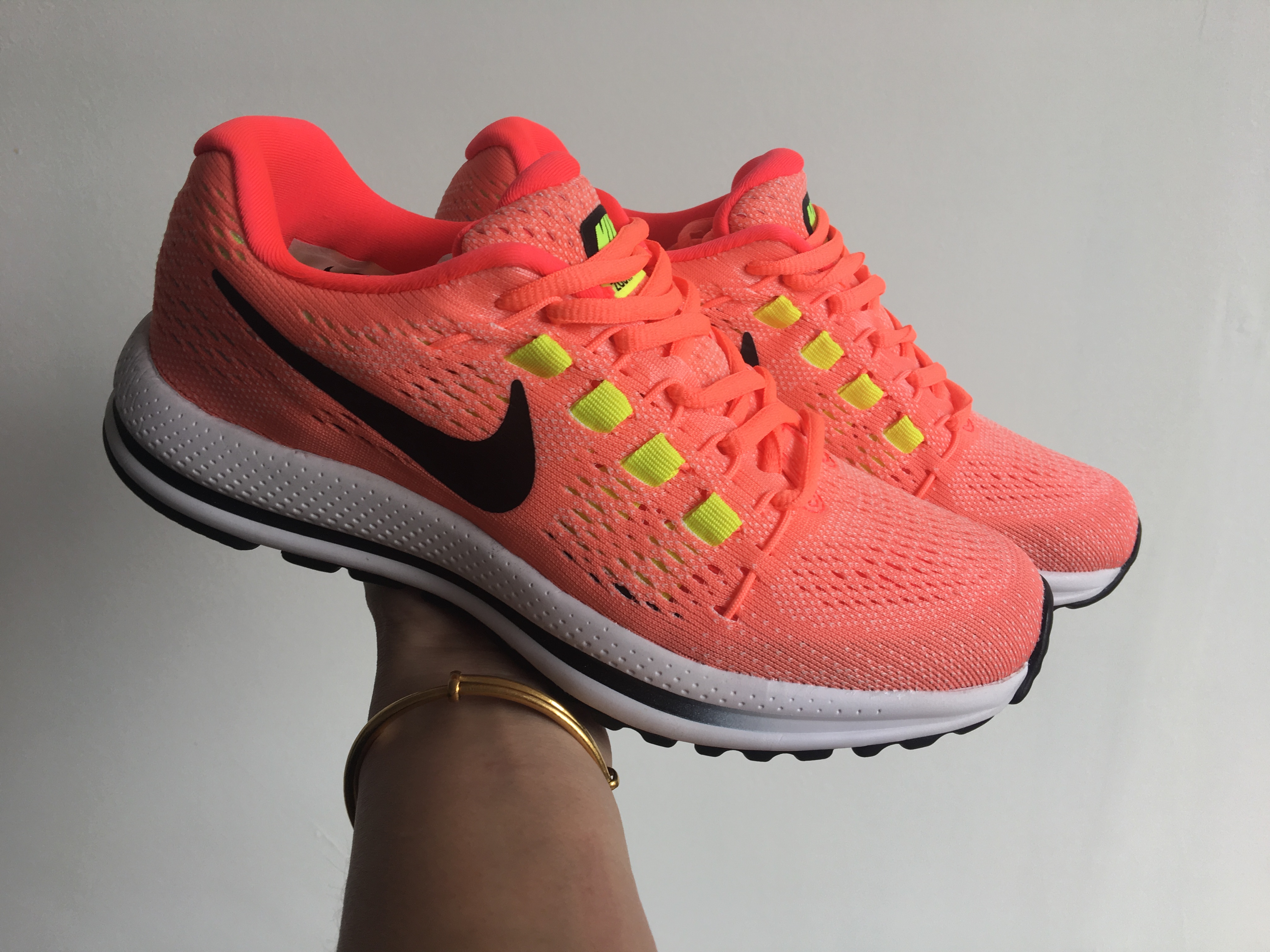 Women Nike Air Zoom Pegasus V12 Orange Green Shoes - Click Image to Close